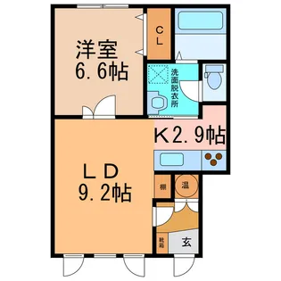 ラジョリ【2階】の間取り