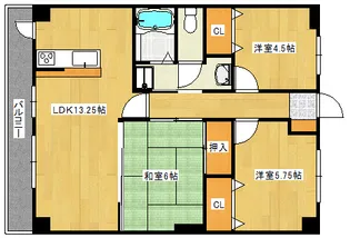 メルティング【3階】の間取り