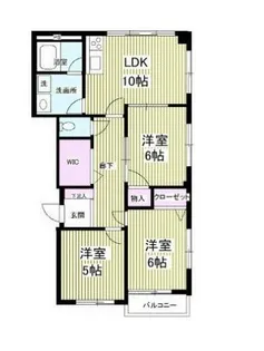 アジュール松戸【1階】の間取り
