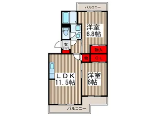 マロンコート【2階】の間取り