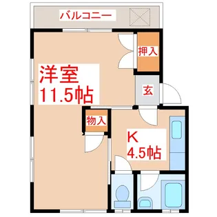 城山パールハイツ【4階】の間取り