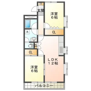 クレベール【2階】の間取り