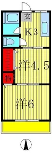 西原ハイツ【1階】の間取り