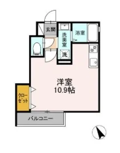 グランヴィスタ四ツ谷【1階】の間取り