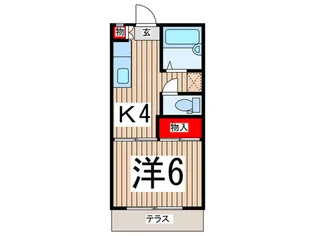 フレンドシップ岩沢A【1階】の間取り