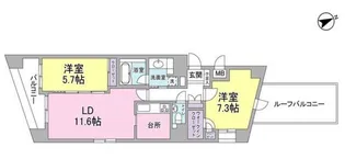 THEパームス代々木上原コスモテラス【2階】の間取り