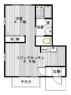 La feuille verte【1階】の間取り