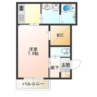 エルメゾン聖天下【2階】の間取り