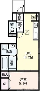 ウィステリアB棟【1階】の間取り