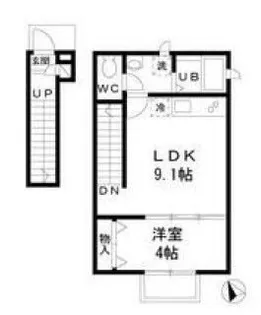 フェリース津田沼【2階】の間取り