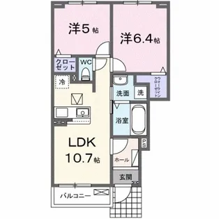 千渡アパート(028539001)【1階】の間取り
