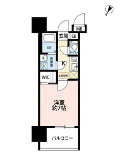 地下鉄空港線 天神駅 14階建 築10年【8階】の間取り