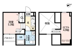 Haro Sakura(ハロサクラ)【2階】の間取り