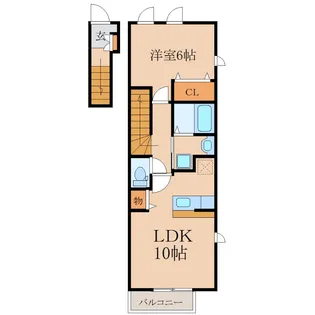 グランツ西原【2階】の間取り
