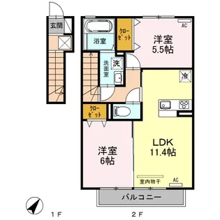エルドラードA【2階】の間取り