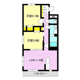 ヒルズSR【2階】の間取り