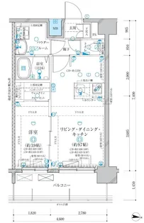 ディアレイシャス名古屋大須通南【10階】の間取り