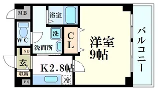 AI COURT南蟹屋【2階】の間取り