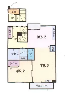 ラフォーレ鳩【2階】の間取り
