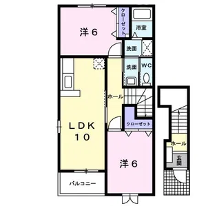 エクセランフルールI【2階】の間取り