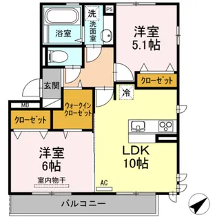 カーサ高須【3階】の間取り