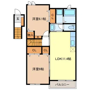 アスリート【2階】の間取り