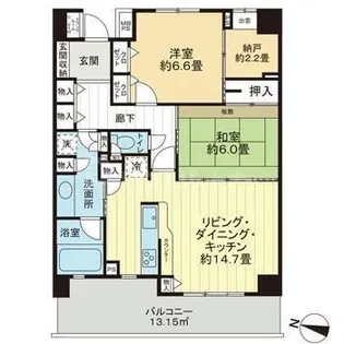 ライオンズマンション門前仲町古石場第2【3階】の間取り