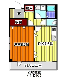 メゾン・ド・ロード【2階】の間取り