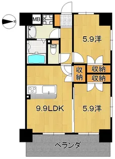 山中ハイツIII【3階】の間取り