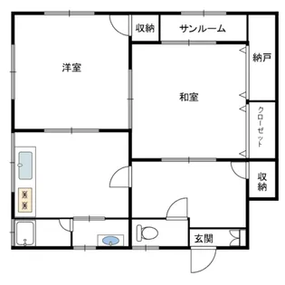 大久保ハイツC【1階】の間取り