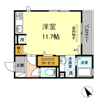 D-room花梨 D棟【2階】の間取り