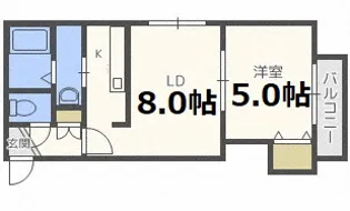 ラガーハイム本郷通【2階】の間取り