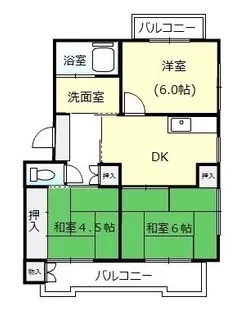 多賀ハイツB【1階】の間取り