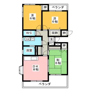 コーポ・アヴェニール【2階】の間取り