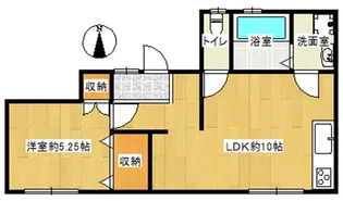 ハイツヤマ 202号室【2階】の間取り