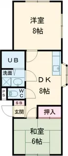 ライフメイト高徳 2番館【2階】の間取り