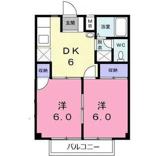 サクセスコーポオイカワ【2階】の間取り
