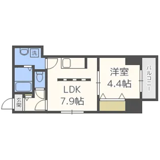 ブランシャールALAIN北18条【8階】の間取り