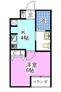 サンイング西船【3階】の間取り