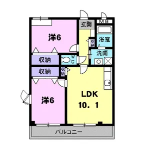 サンライズ フジ【1階】の間取り