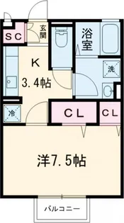 キャトルセゾン【1階】の間取り