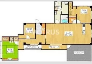 大阪府大阪市阿倍野区晴明通【マンション】の間取り