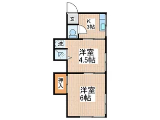 第二長栄荘【2階】の間取り