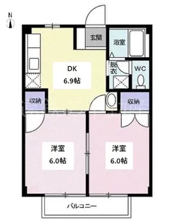 F OAK【2階】の間取り