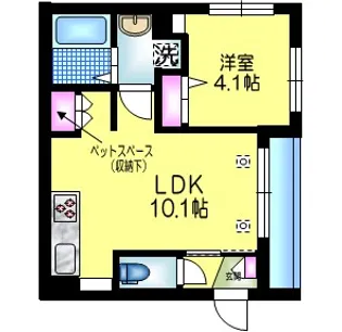 ベル リヴィエール【1階】の間取り