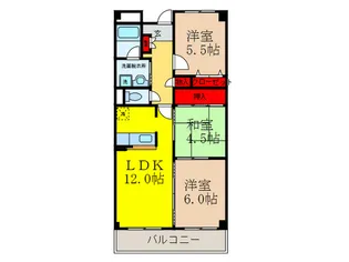 グレ-ス若園【5階】の間取り