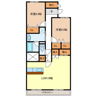 ドムス喜兵衛 海の棟【1階】の間取り
