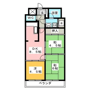 ライオンズマンション木町通【10階】の間取り