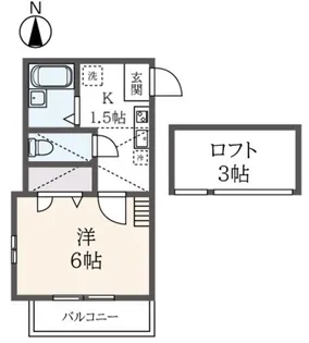 プランドル横浜【2階】の間取り