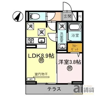 埼玉県所沢市けやき台1【アパート】の間取り